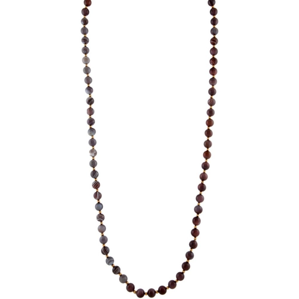 14K Agate Bead Necklace